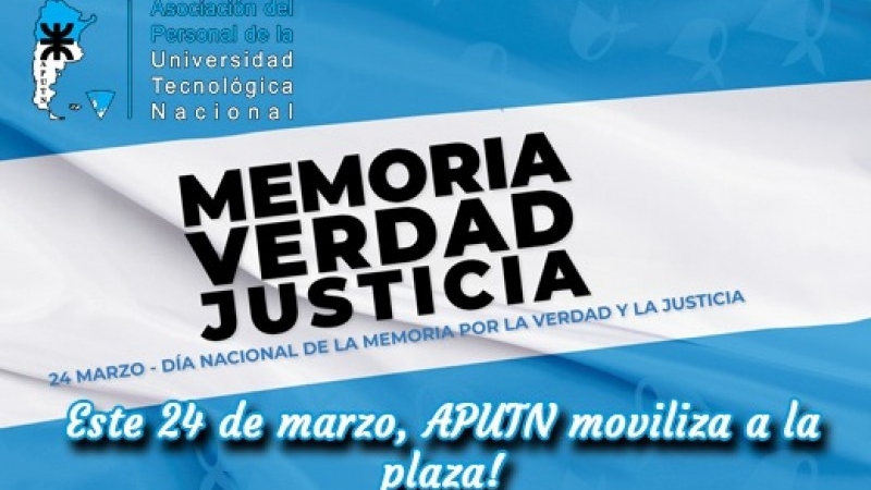 24 de marzo la APUTN moviliza hacia Plaza de Mayo