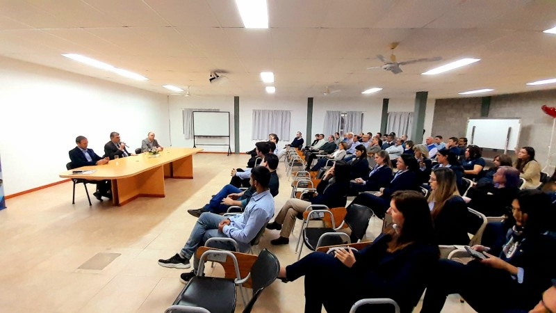 Visita del Rector en la UTN Reconquista, Asamblea e inauguración de aulas y playón deportivo