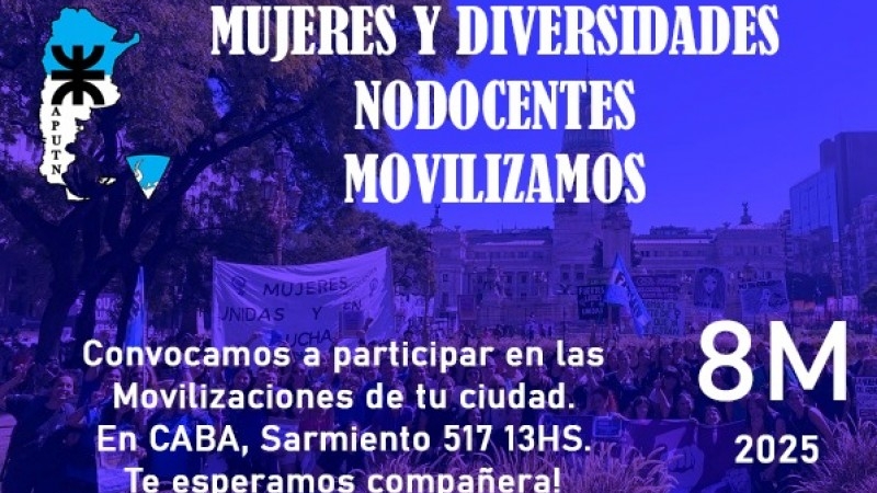 8M- Mujeres y Diversidades Nodocentes movilizamos