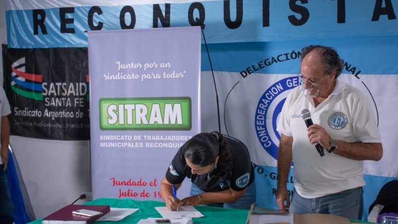 Compañera Luciana Lencina, Secretaria de Formación y Capacitación Profesional en la CGT Regional Reconquista 