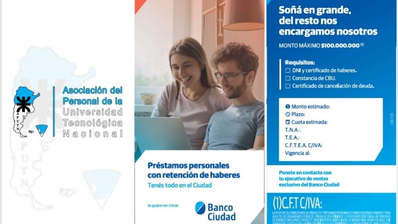 Convenio entre APUTN y Banco Ciudad 