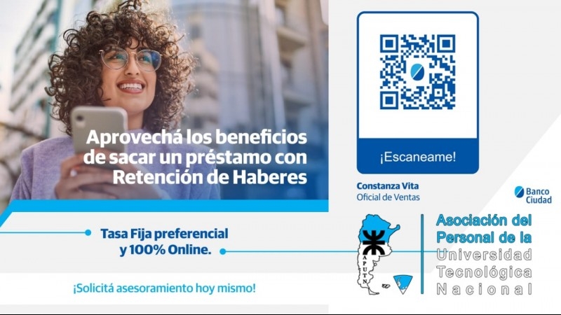 Vuelven a bajar las tasas de los Préstamos del Banco Ciudad