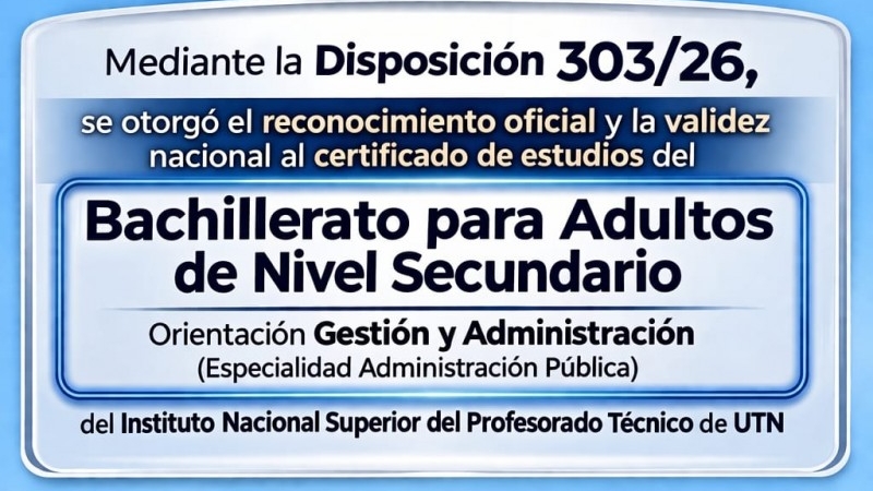 Bachillerato para Adultos UTN 