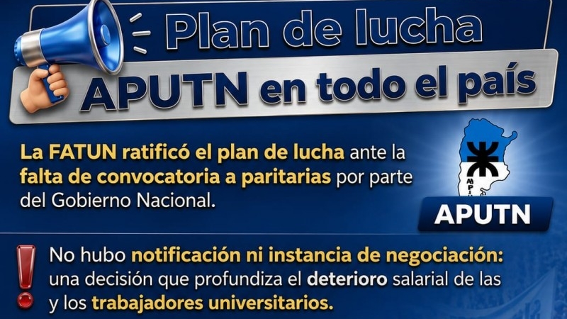 Plan de lucha APUTN en todo el pa&iacute;s